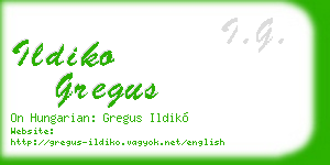 ildiko gregus business card
